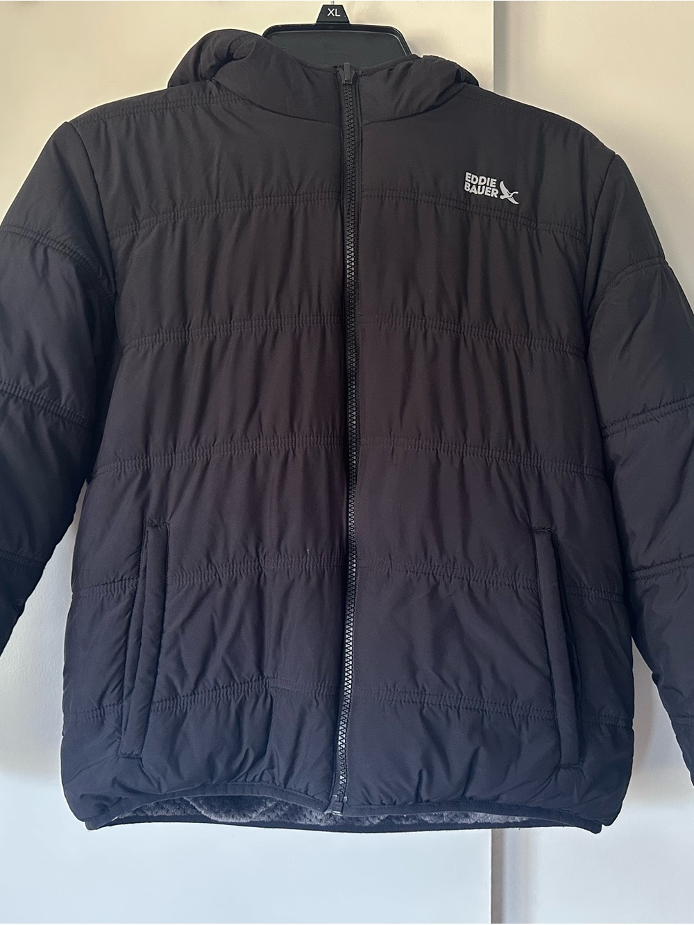 Eddie Bauer Men's Black Quilted Insulated Puffer Jacket